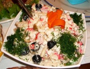 Салат из крабовых палочек Салат из крабовых палочек